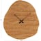 19" x 20" Brown Wood Wavy Decorative Wall Clock with Black Accents
